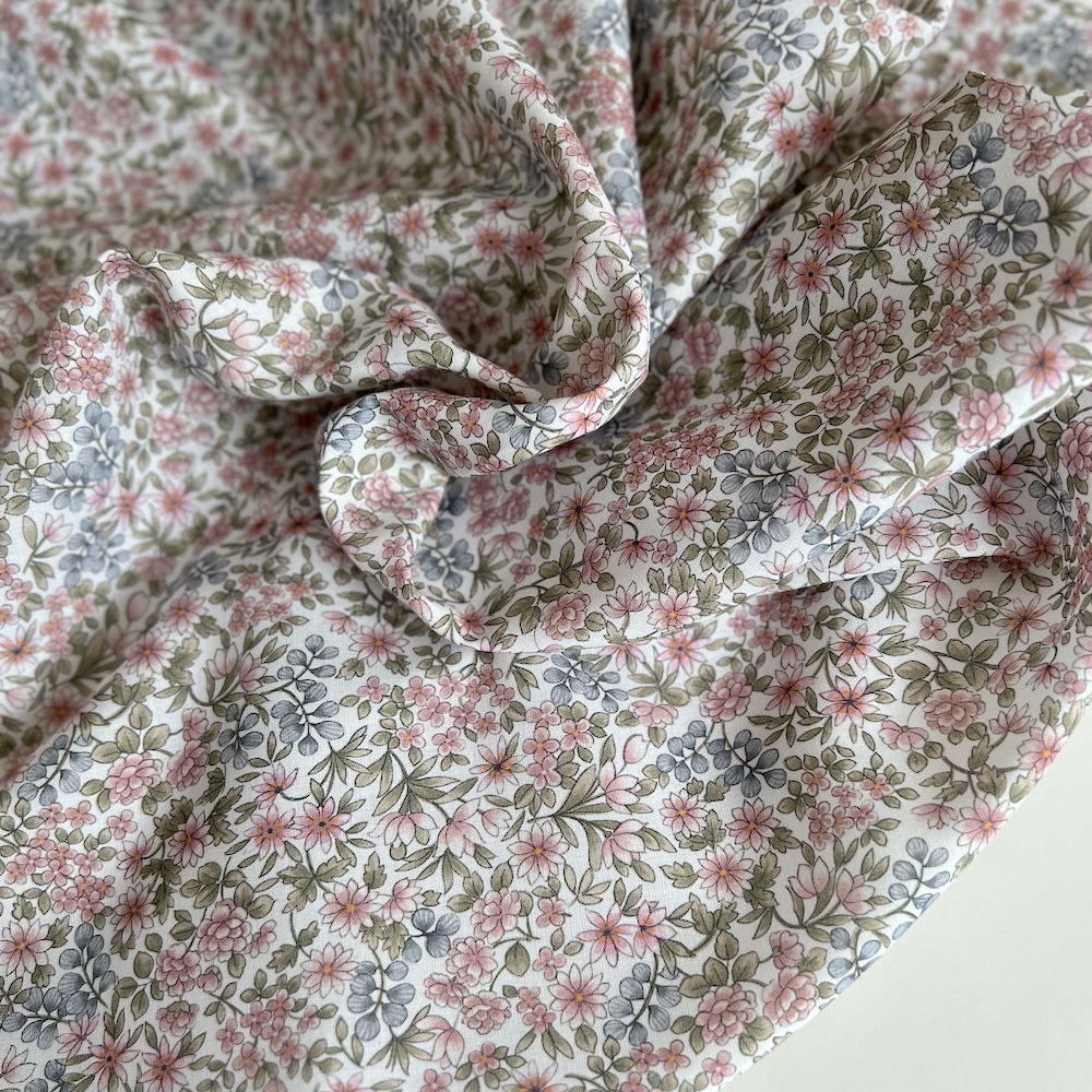 Gloria - Batiste de coton SILKYNE à imprimé fleuri Tissus issus de l'agriculture biologique  - 1