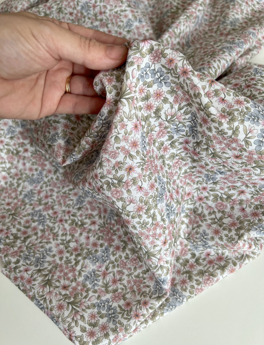 Gloria - Batiste de coton SILKYNE à imprimé fleuri Tissus issus de l'agriculture biologique  - 2