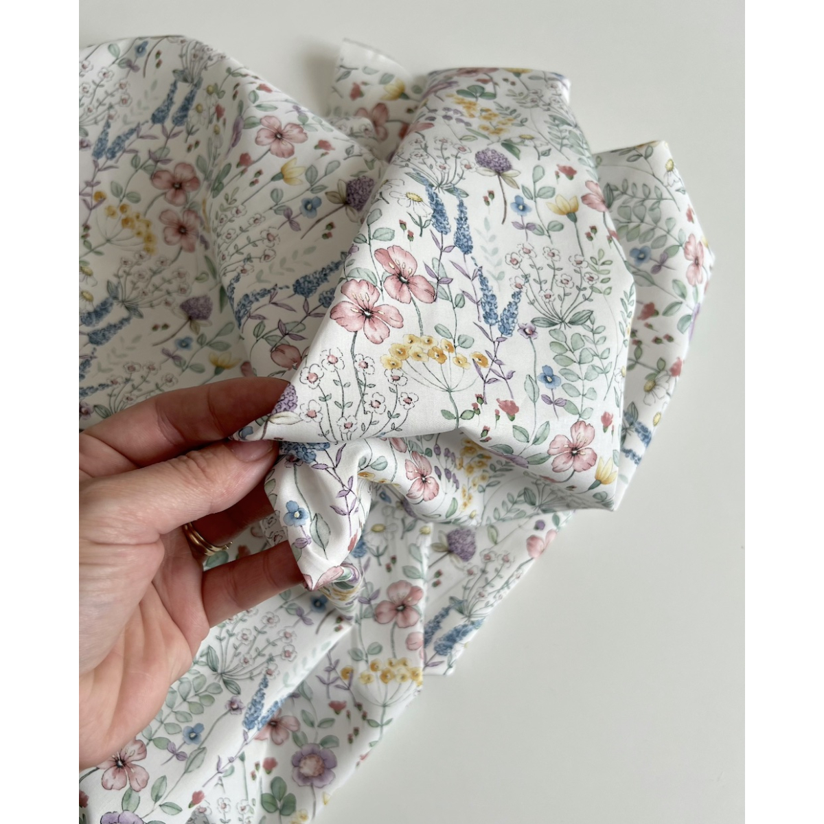 Mélodie - Popeline de coton imprimé fleuri champêtre Tissus issus de l'agriculture biologique  - 2