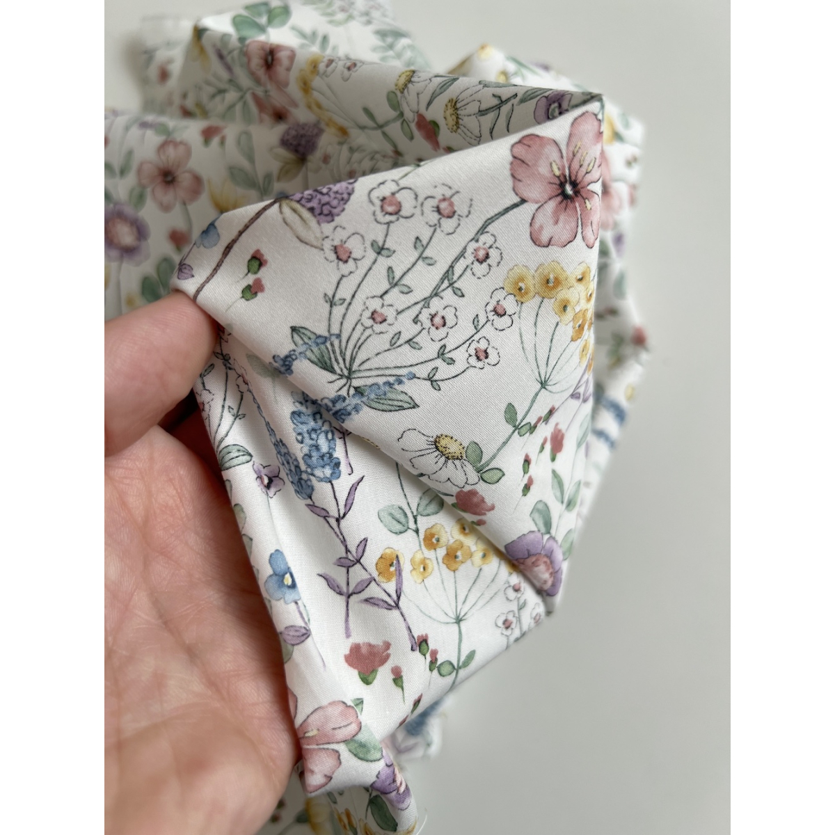 Mélodie - Popeline de coton imprimé fleuri champêtre Tissus issus de l'agriculture biologique  - 8