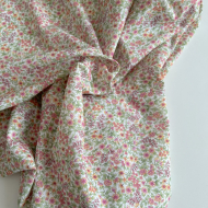 Gloria - Batiste de coton SILKYNE à imprimé fleuri vitaminé Tissus issus de l'agriculture biologique  - 1