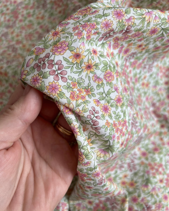 Gloria - Batiste de coton SILKYNE à imprimé fleuri vitaminé Tissus issus de l'agriculture biologique  - 8