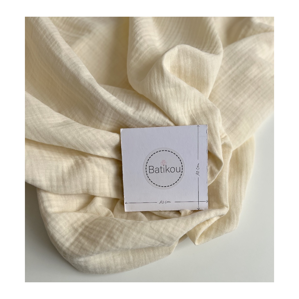 Double gaze de coton BIO vanille Qualité Oeko-tex - 3 Double gaze de coton BIO vanille Qualité Oeko-tex - 3