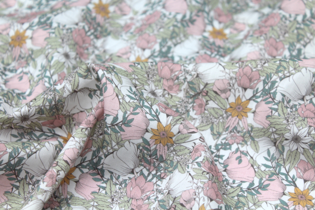 Tissu exclusif Coton motif Lina