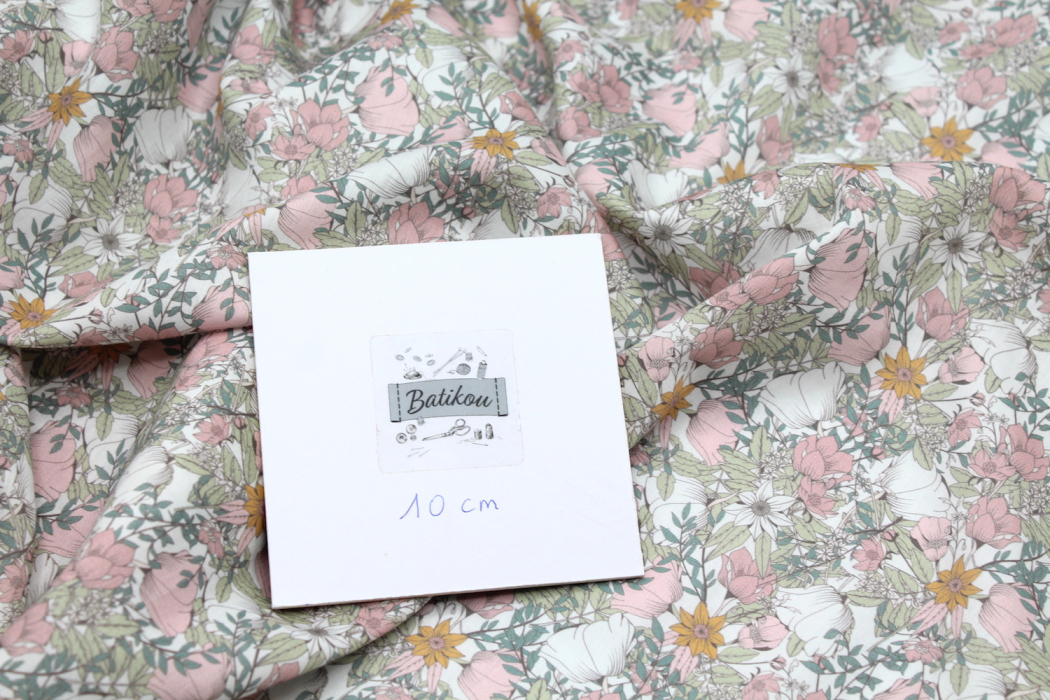 Tissu exclusif Coton motif Lina