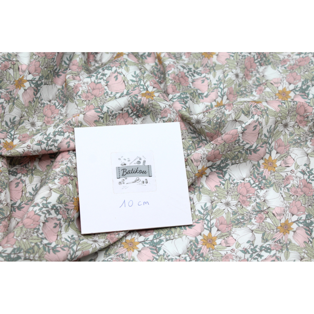 Tissu exclusif Coton motif Lina