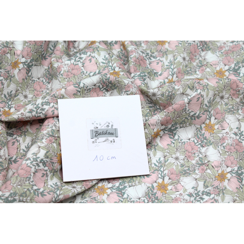 Tissu exclusif Coton motif Lina