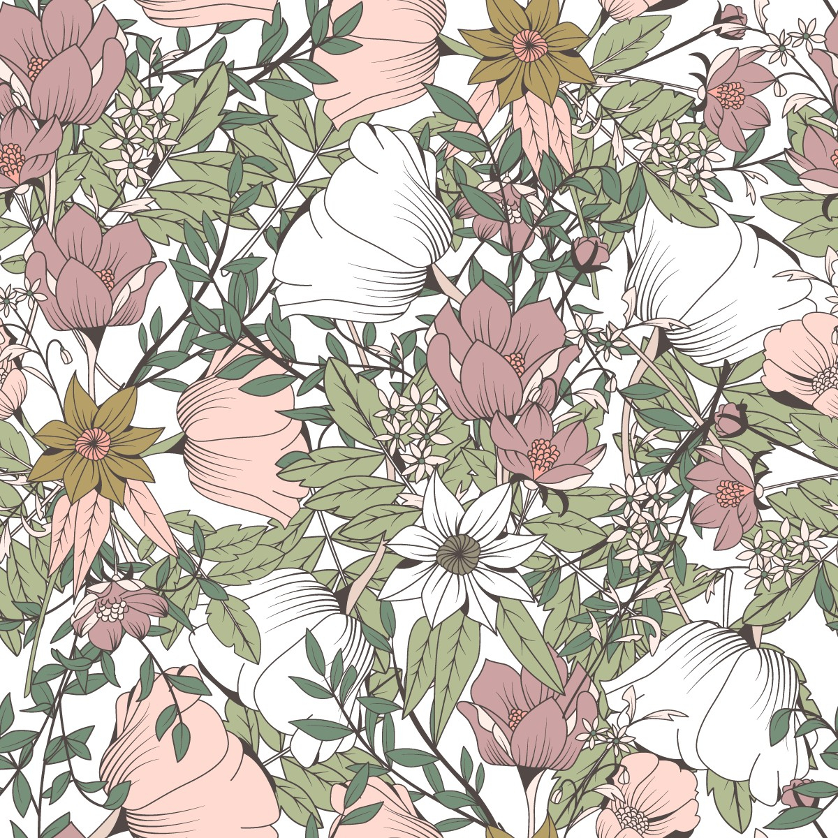 Tissu exclusif Coton motif Lina Tissu exclusif Coton motif Lina