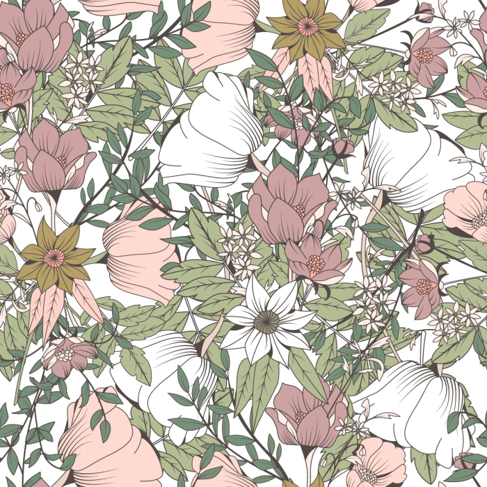 Tissu exclusif Coton motif Lina