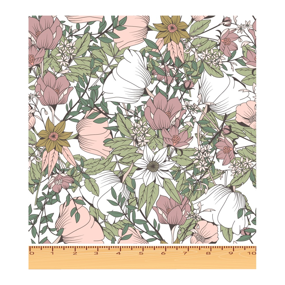 Tissu exclusif Coton motif Lina