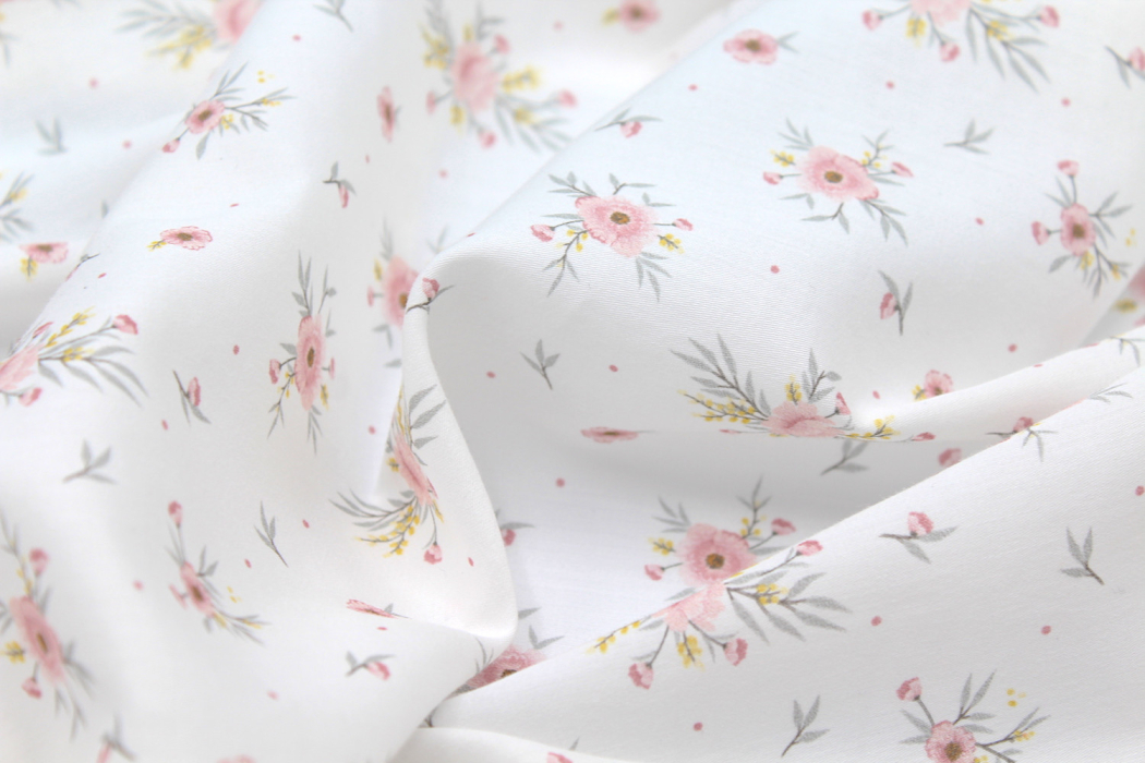Tissu exclusif cotton motif Josephine rose