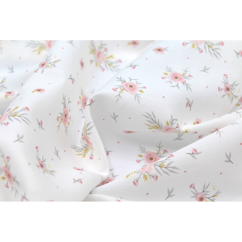 Tissu exclusif cotton motif Josephine rose