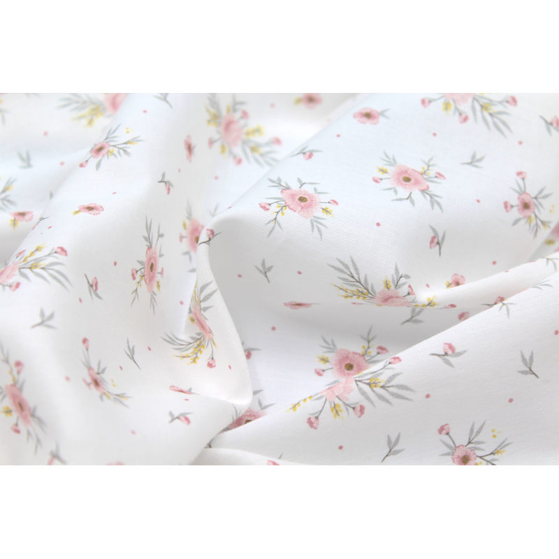 Tissu exclusif cotton motif Josephine rose