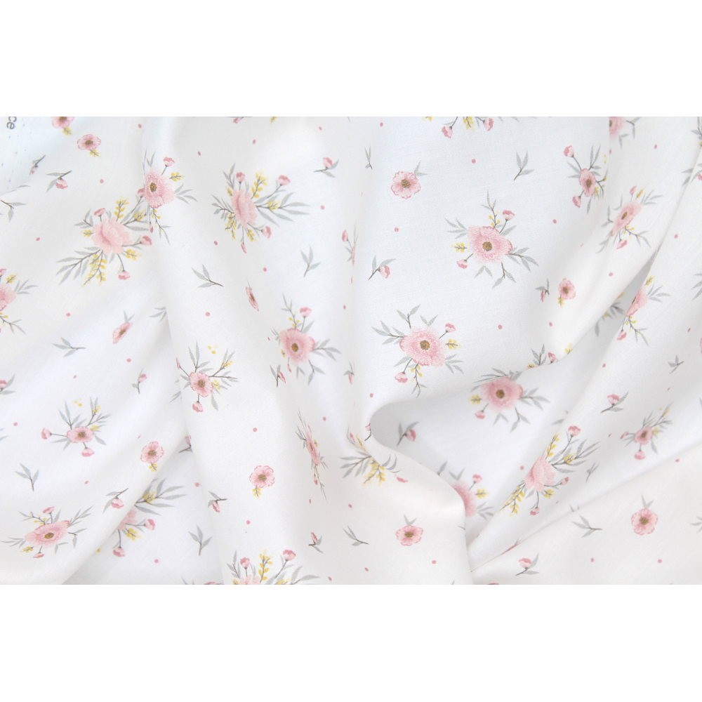 Tissu exclusif cotton motif Josephine rose