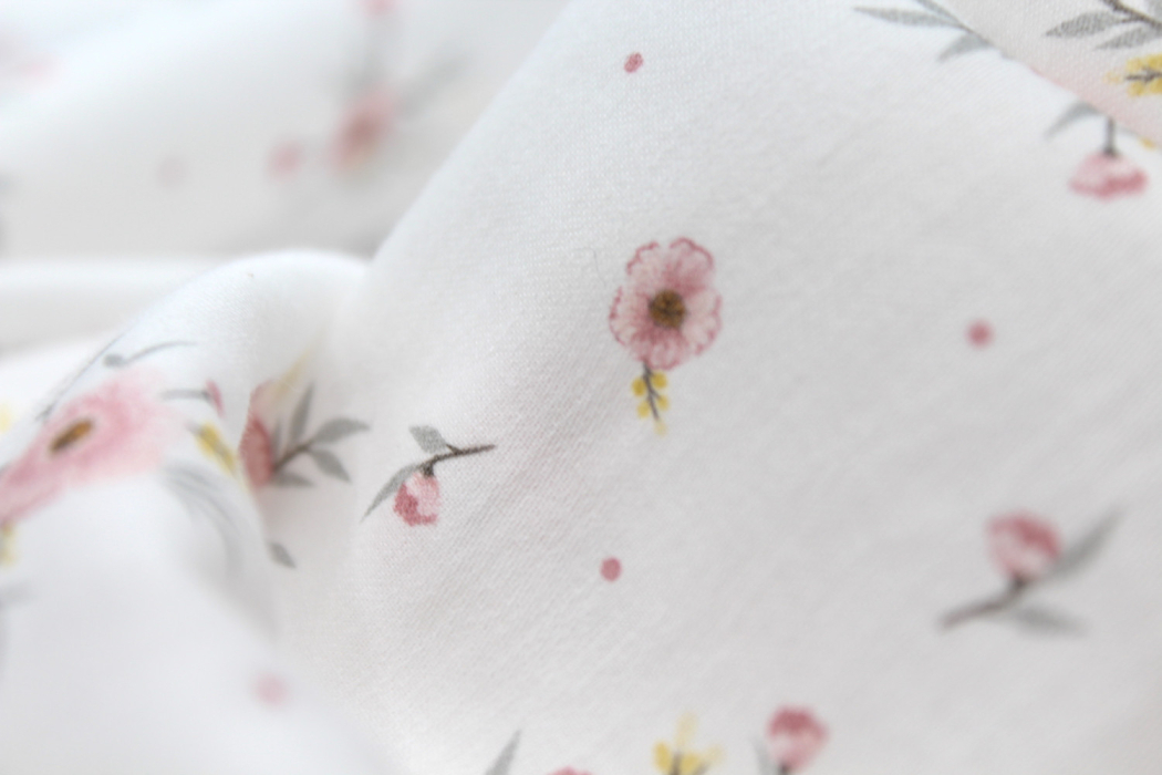 Tissu exclusif cotton motif Josephine rose