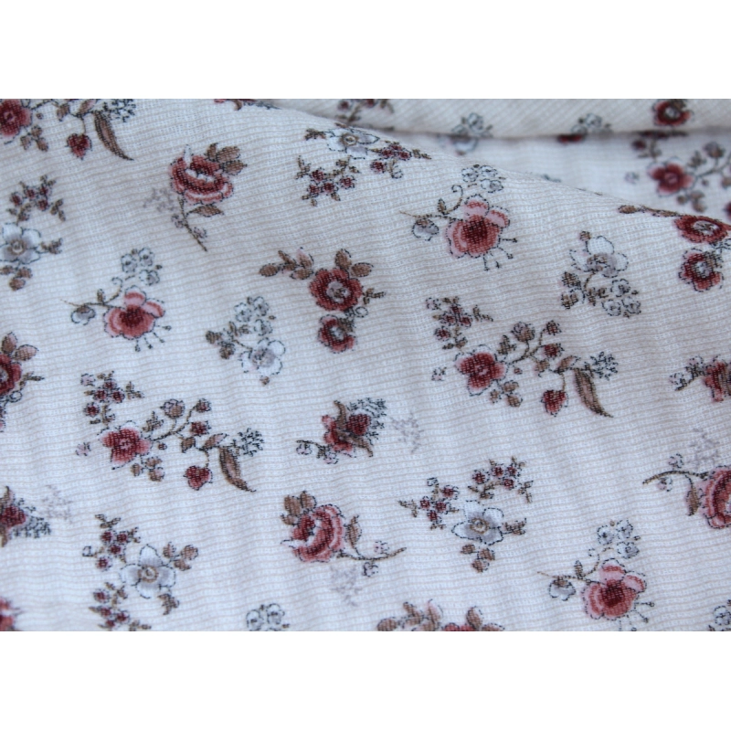 Emma - Double gaze de coton BIO motif exclusif romantique vintage