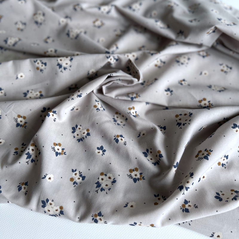 ROZEN - Batiste de coton BIO imprimé exclusif / SILKYNE