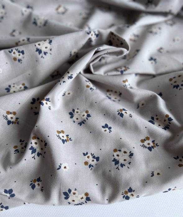 ROZEN - Batiste de coton BIO imprimé exclusif / SILKYNE