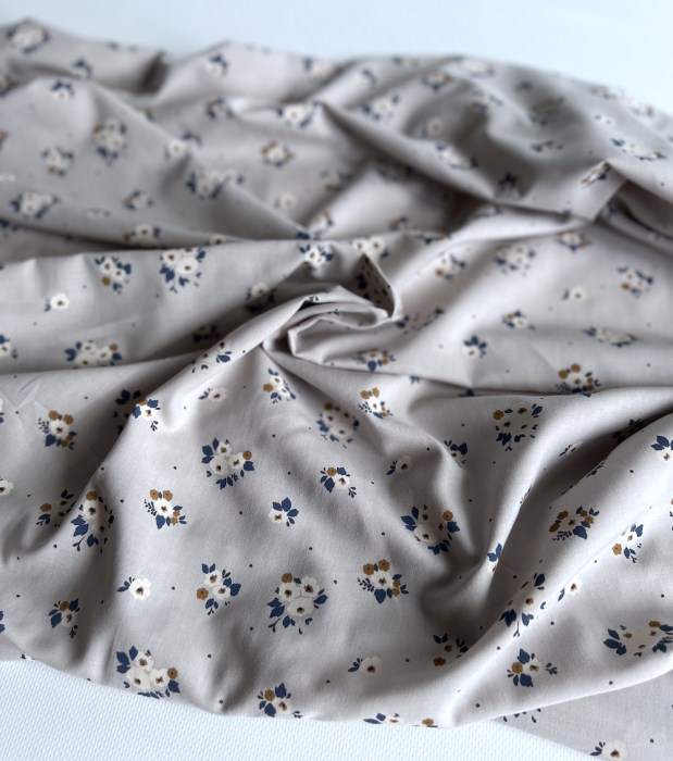 ROZEN - Batiste de coton BIO imprimé exclusif / SILKYNE