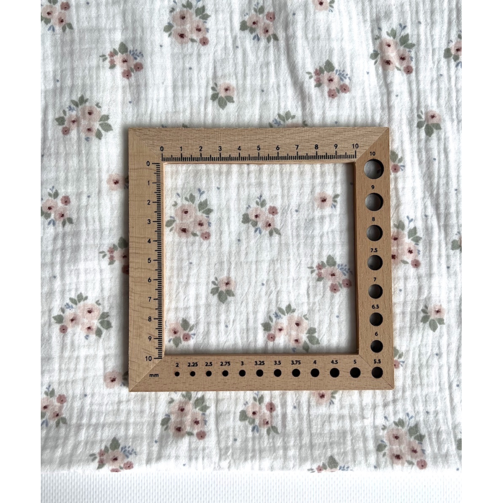 ROZEN - Double gaze de coton BIO blanc motif exclusif