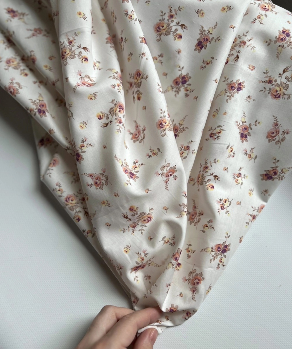 Nina - Batiste de coton Silkyne BIO imprimé exclusif