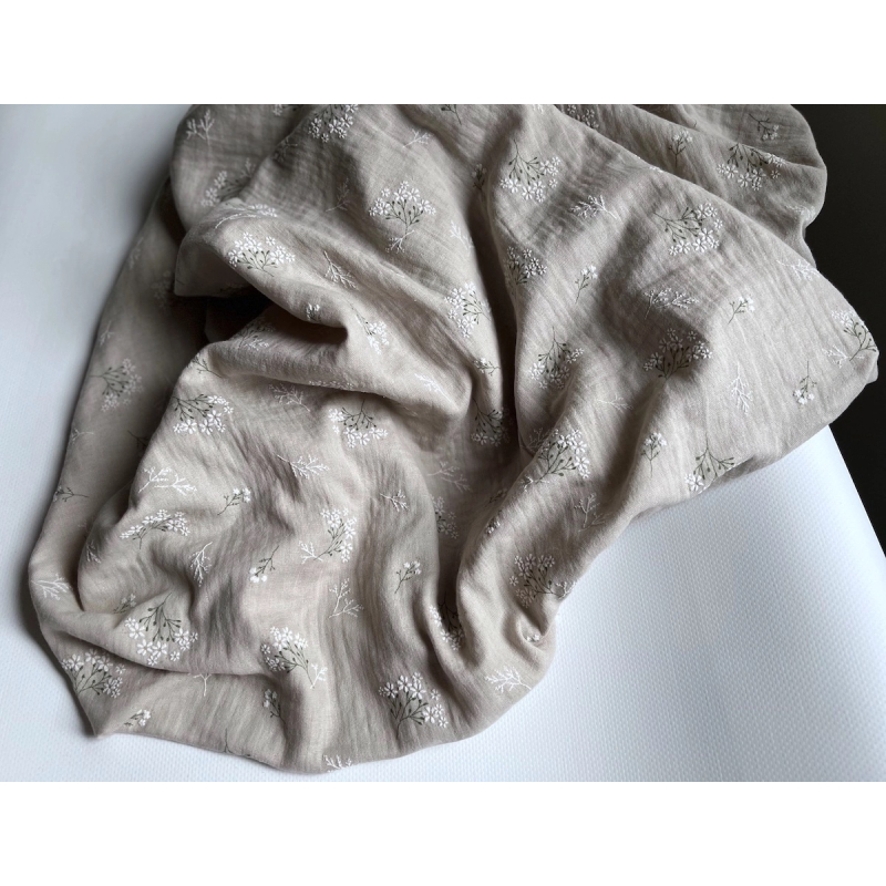 Camomille - Double gaze de coton BIO Pepper motif exclusif