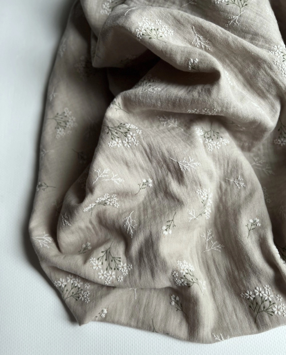 Camomille - Double gaze de coton BIO Pepper motif exclusif