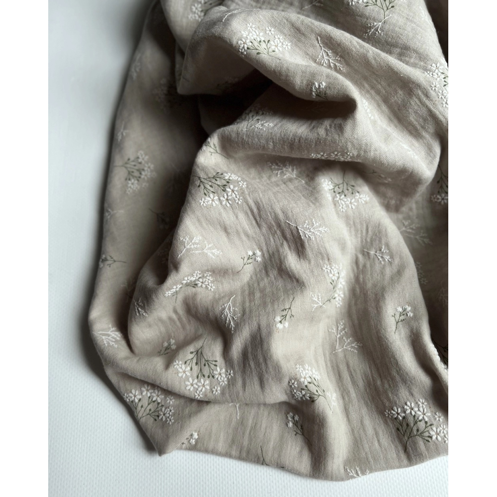 Camomille - Double gaze de coton BIO Pepper motif exclusif