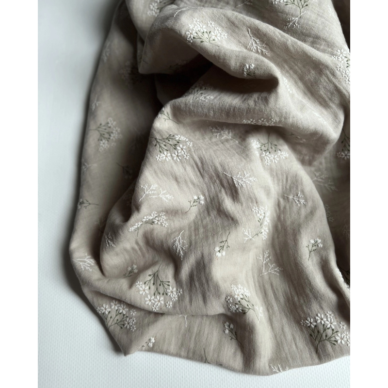 Camomille - Double gaze de coton BIO Pepper motif exclusif