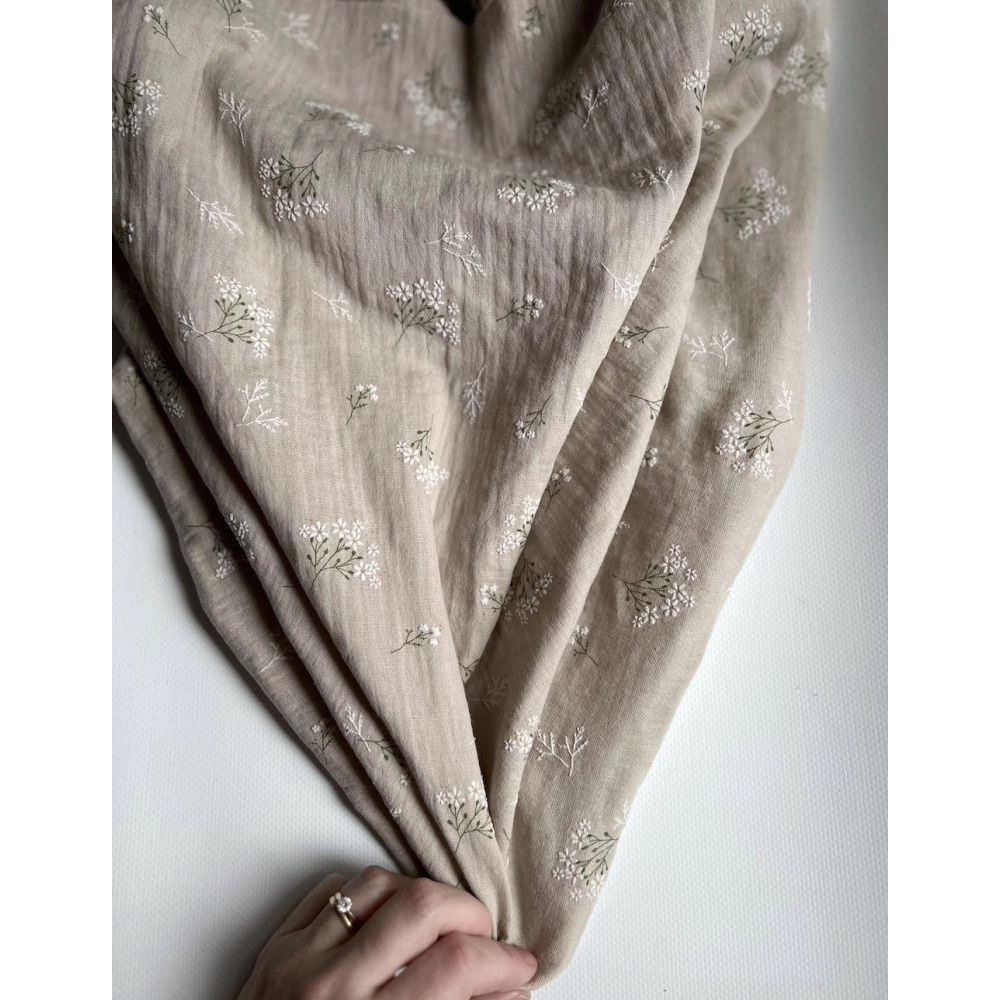 Camomille - Double gaze de coton BIO Pepper motif exclusif