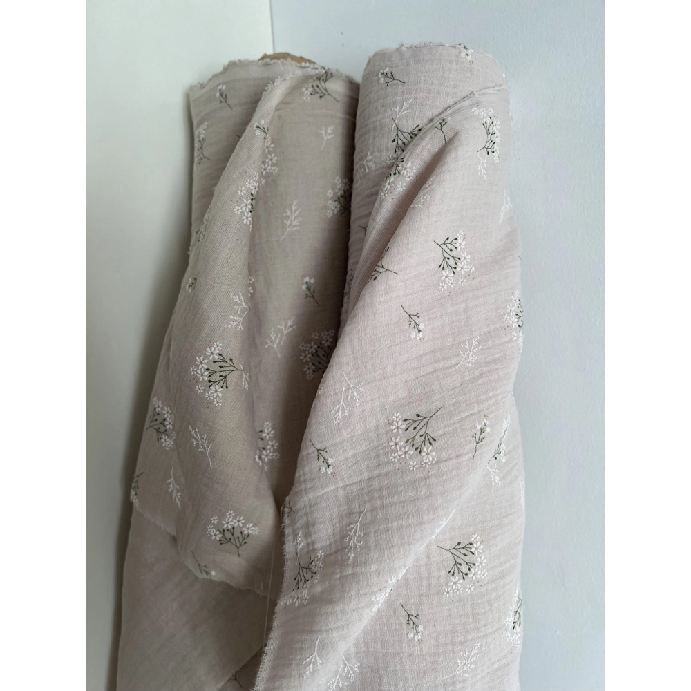 Camomille - Double gaze de coton BIO Pepper motif exclusif