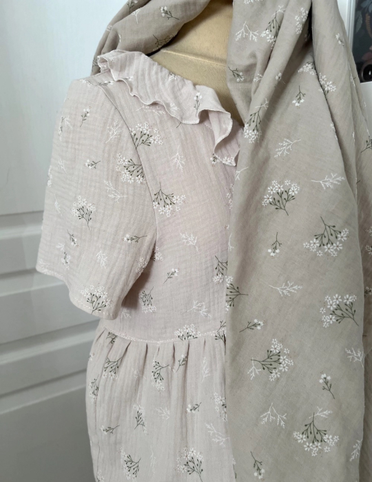 Camomille - Double gaze de coton BIO Pepper motif exclusif