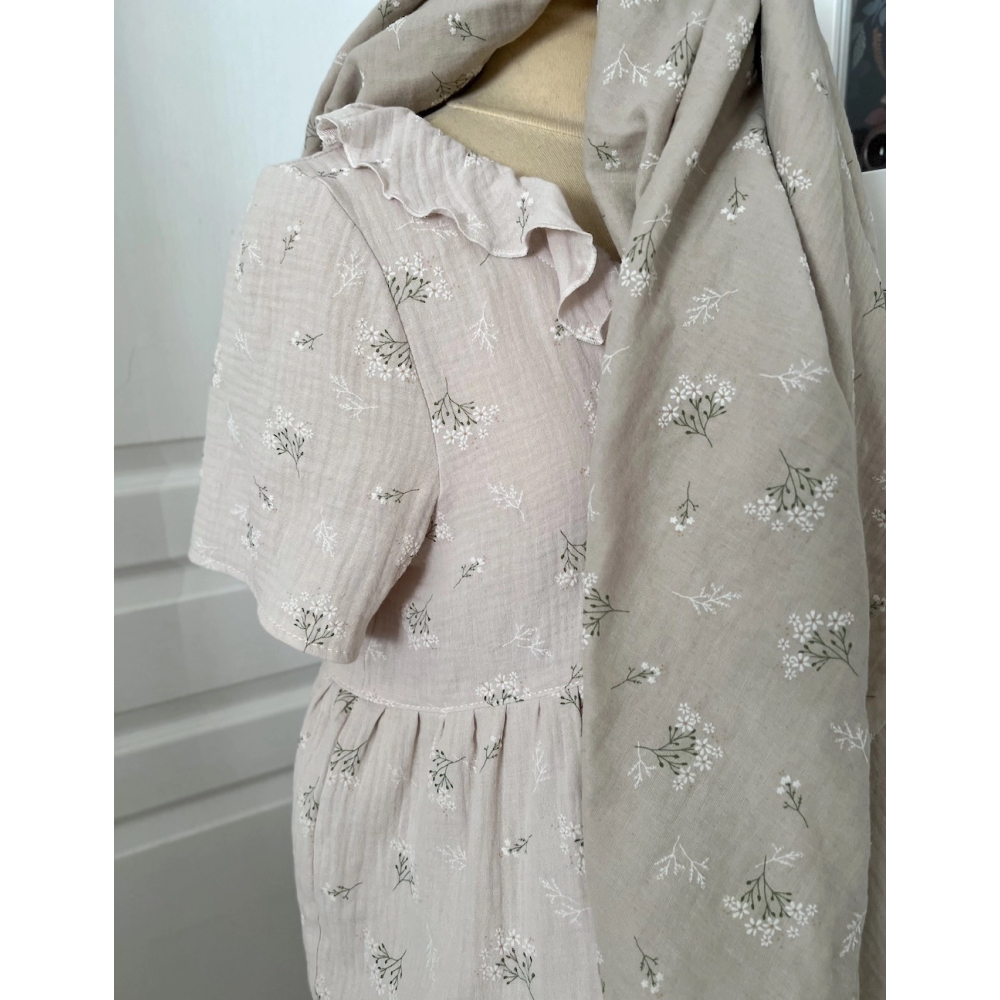 Camomille - Double gaze de coton BIO Pepper motif exclusif