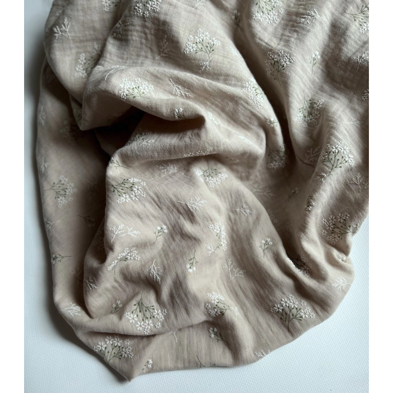 Camomille - Double gaze de coton BIO Pepper motif exclusif