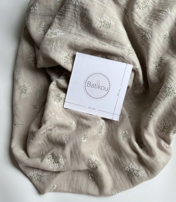 Camomille - Double gaze de coton BIO Pepper motif exclusif