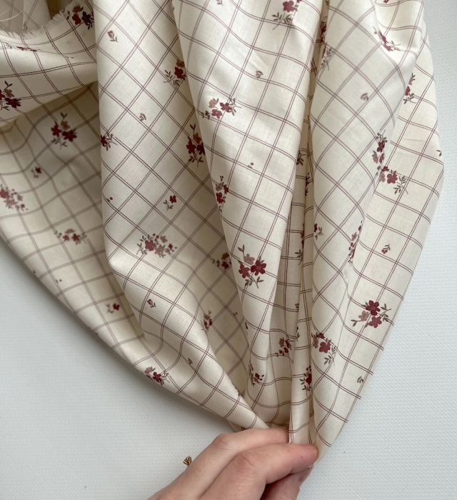 Laure - Batiste de coton Silkyne BIO imprimé exclusif Tissus issus de l'agriculture biologique  - 2