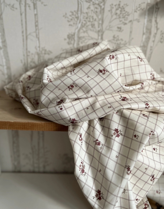 Laure - Batiste de coton Silkyne BIO imprimé exclusif Tissus issus de l'agriculture biologique  - 9