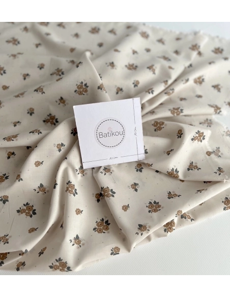 ROZEN - Batiste de coton BIO imprimé exclusif Rozen forêt / SILKYNE