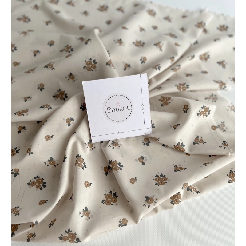 ROZEN - Batiste de coton BIO imprimé exclusif Rozen forêt / SILKYNE