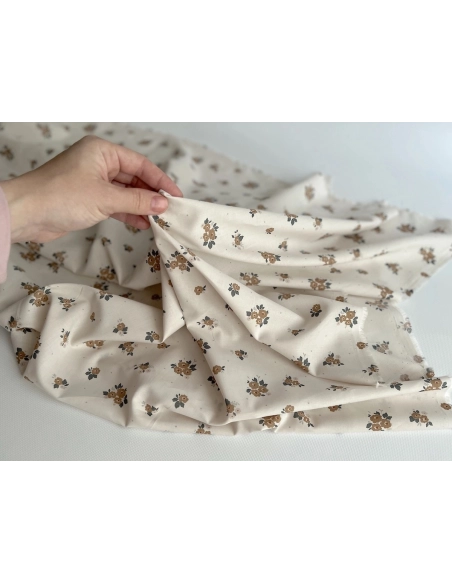 ROZEN - Batiste de coton BIO imprimé exclusif Rozen forêt / SILKYNE