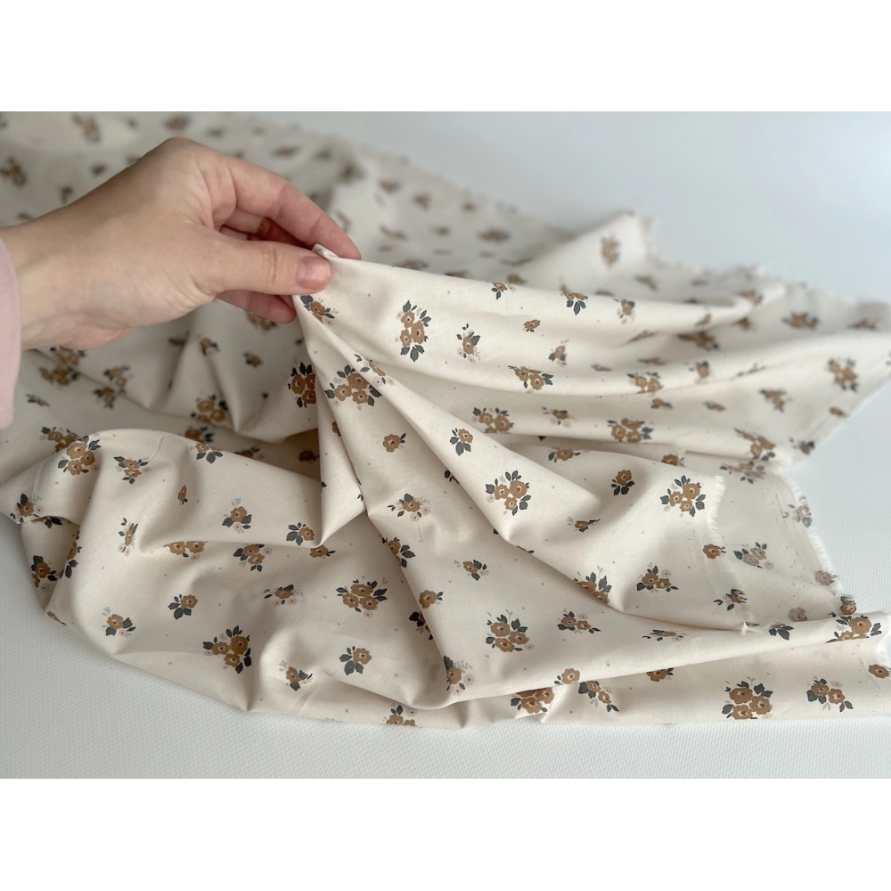 ROZEN - Batiste de coton BIO imprimé exclusif Rozen forêt / SILKYNE