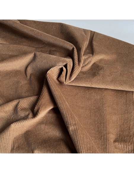 Velours à côtes coton organique coloris noix