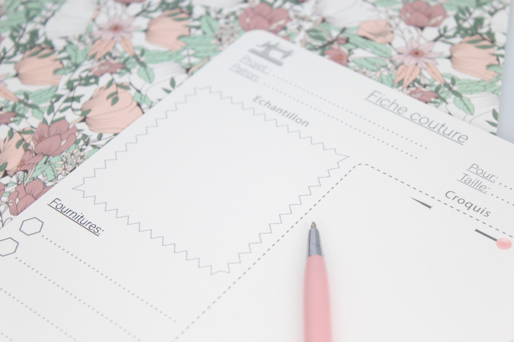 Fiche d'organisation couture planner 