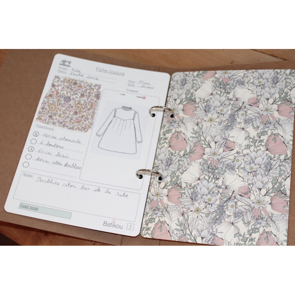 Fiche d'organisation couture planner 