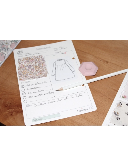 Fiche d'organisation couture planner 