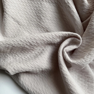 BAYA - Double de coton texturée losanges coloris grège