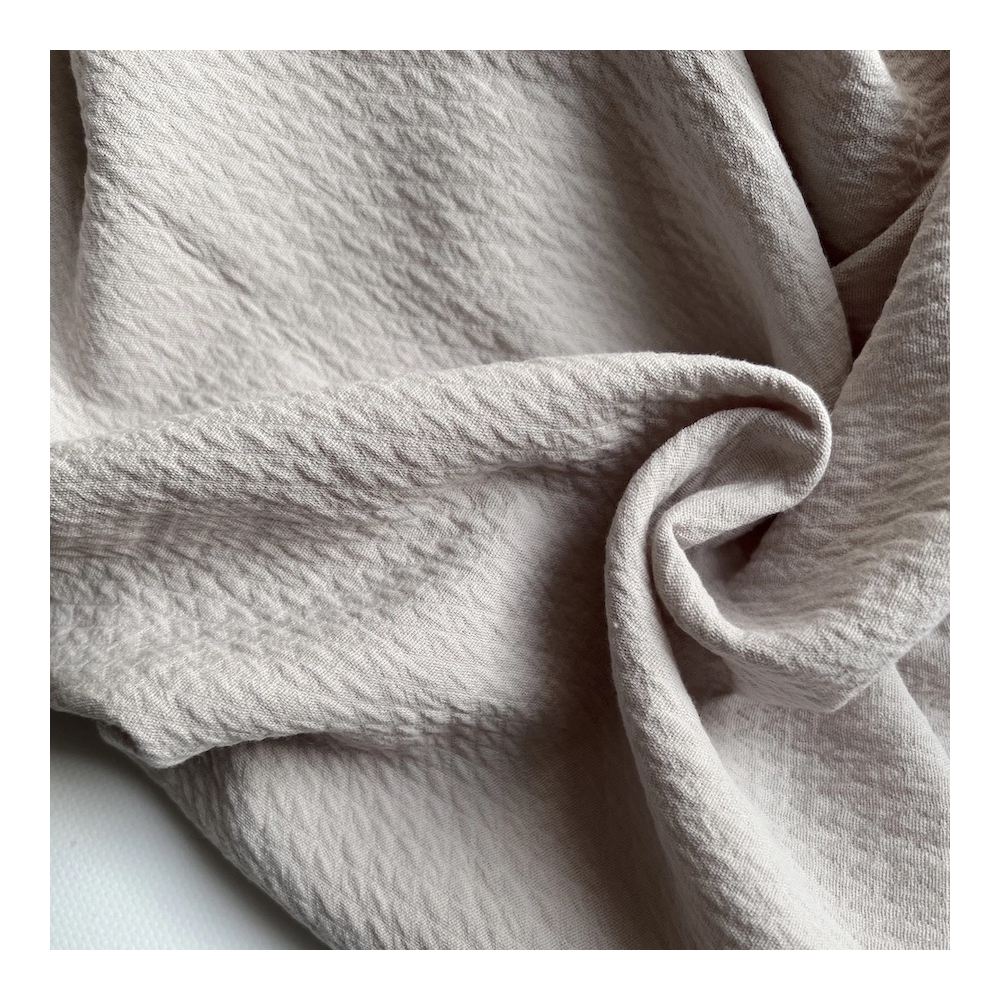 BAYA - Double de coton texturée losanges coloris grège