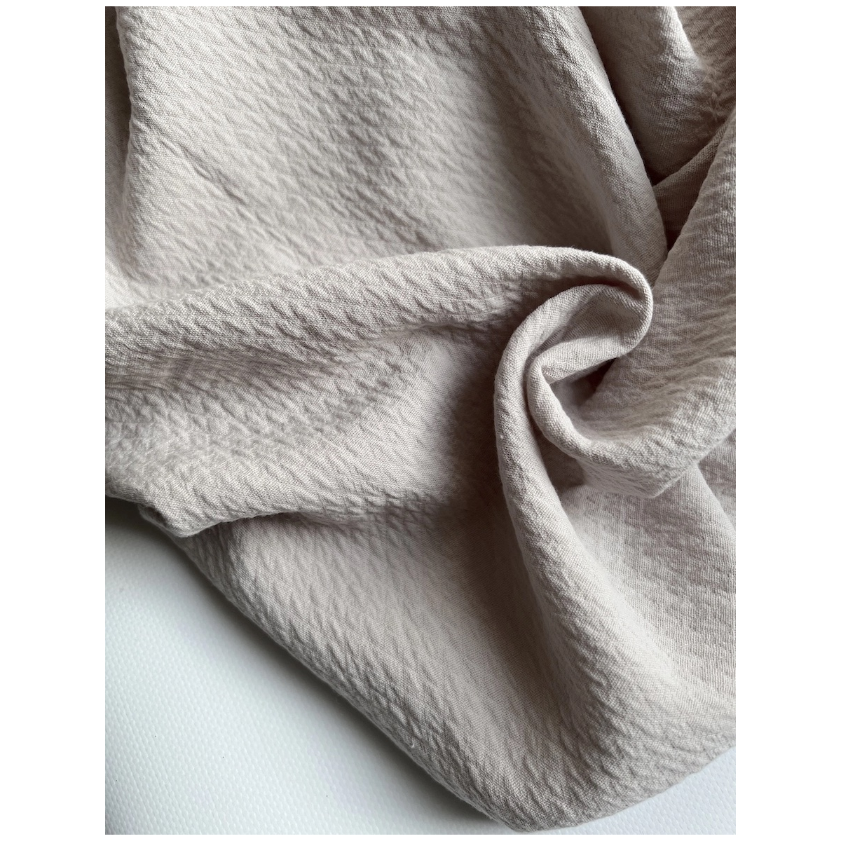 BAYA - Double de coton texturée losanges coloris grège BAYA - Double de coton texturée losanges coloris grège