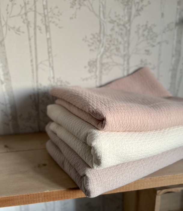 BAYA - Double de coton texturée losanges coloris grège