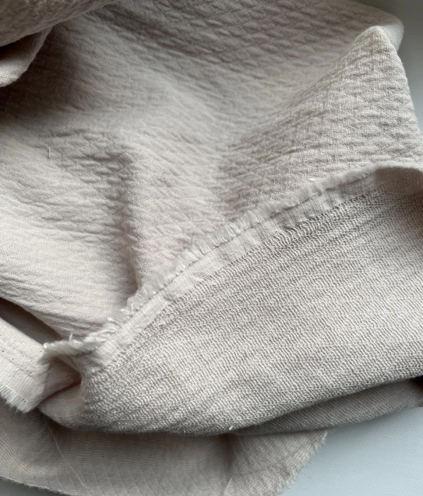 BAYA - Double de coton texturée losanges coloris grège